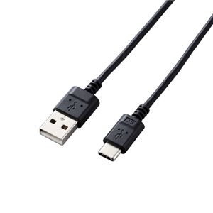 （まとめ）エレコム スマートフォン用USBケーブル/USB（A-C）/認証品/スリムカラフル/1.2m/ブラック MPA-ACXCL12NBK【×2セット】