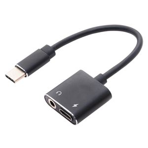 （まとめ）ミヨシ USB Type-C オーディオ変換ケーブル 4極+USB Type-Cタイプ SAD-CE03【×2セット】