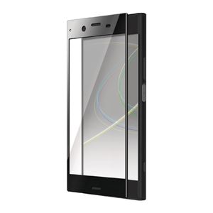 （まとめ）エレコム Xperia XZ1/フルカバーフィルム/反射防止/防指紋/ブラック PM-XZ1FLFRBK【×2セット】