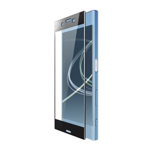 （まとめ）エレコム Xperia XZs用フルカバーフィルム/フレーム付/反射防止/指紋防止 PM-XXZSFLFRBK【×2セット】