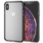 （まとめ）エレコム iPhone XS/ハイブリッドバンパー/ブラック PM-A18BHVBBK【×5セット】