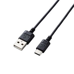 （まとめ）エレコム スマートフォン用USBケーブル/USB（A-C）/認証品/スリムカラフル/0.3m/ブラック MPA-ACXCL03NBK【×5セット】