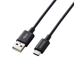 （まとめ）エレコム スマートフォン用USBケーブル/USB（A-C）/認証品/やわらか耐久/0.3m/ブラック MPA-ACYS03NBK【×5セット】