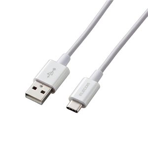 （まとめ）エレコム スマートフォン用USBケーブル/USB（A-C）/認証品/やわらか耐久/0.3m/ホワイト MPA-ACYS03NWH【×5セット】