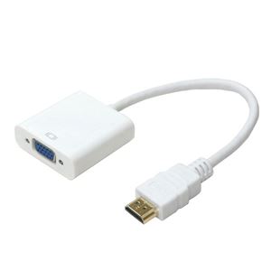 （まとめ）HORIC HDMI→VGA 変換アダプタ 15cm ホワイト HDVG-106WH【×5セット】