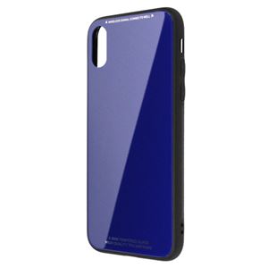 （まとめ）日本トラストテクノロジー ワイヤレス充電対応ケース for iPhoneX （ネイビー） TPUGCX-NV【×5セット】