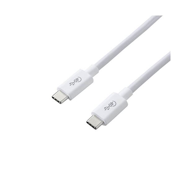 エレコム USB4ケーブル/C-Cタイプ/認証品/PD対応/40Gbps/0.8m/ホワイト USB4-CC5P08WH b04