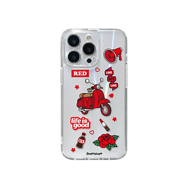 BOOGIE WOOGIE ブギウギ オーロラケース for iPhone 13 Pro Red BW22008i13PRD b04