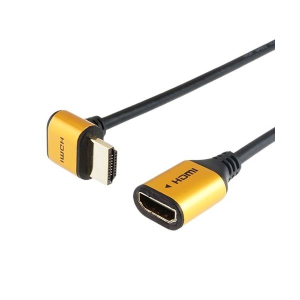 (5個セット)ホーリック HDMI延長ケーブル L型90度 1m ゴールド HLFM10-587GDX5 b04