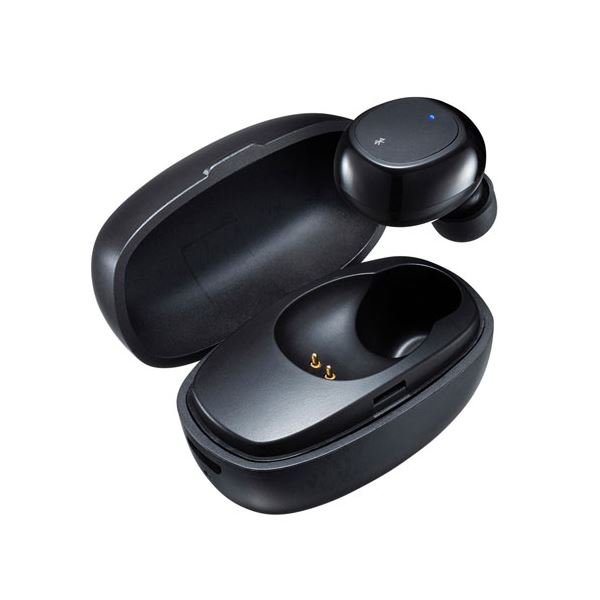 (5個セット) サンワサプライ 超小型Bluetooth片耳ヘッドセット(充電ケース付き) MM-BTMH52BKX5 b04