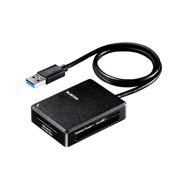 エレコム メモリリーダライタ/超高速タイプ/USB3.0対応/ケーブル50cm/SD+microSD+MS+CF対応/ブラック MR3-C402BK b04
