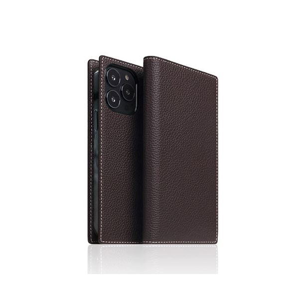 SLG Design Full Grain Leather Case for iPhone 14 Pro Max ブラウンクリーム 手帳型 SD24351i14PMBC b04