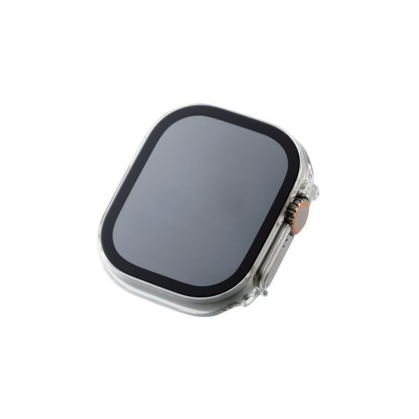 エレコム Apple Watch 49mm用フルカバーケース プレミアムゴリラガラス 高透明 AW-22CFCGOCR クリア b04
