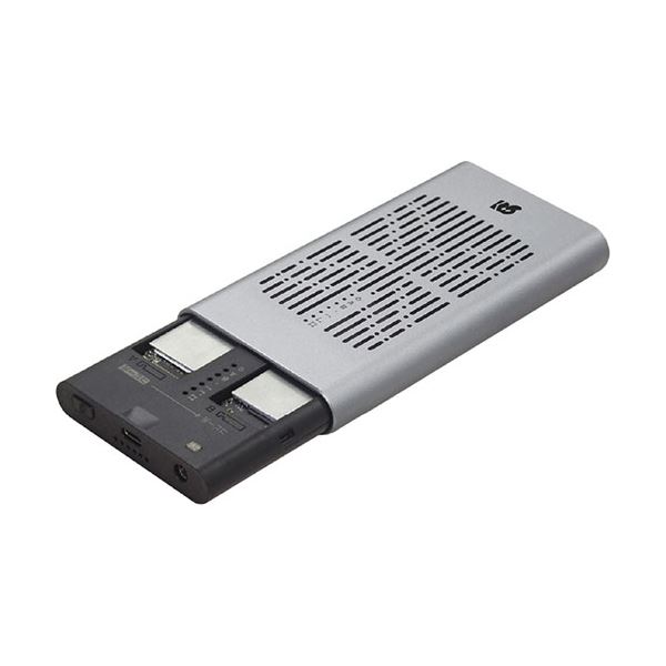 ラトックシステム USB3.2 Gen2x2 M.2 SSDケース(クローン機能搭載・NVMe 2台用) RS-ECM2-U32C b04