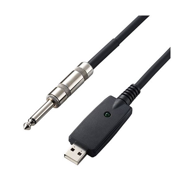 エレコム オーディオインターフェース シールドケーブル USB-φ6.3 3m 楽器用 黒 DH-SHU30BK b04