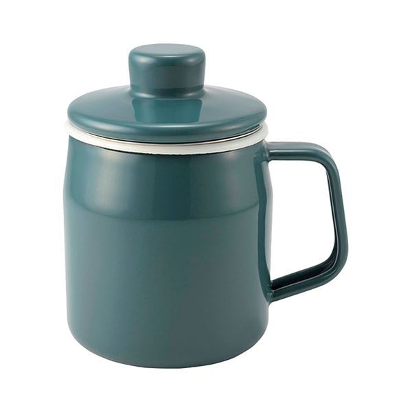 【商品名】 富士ホーロー フィルトミニ オイルポット0.35L スモークブルー 12×8.5×12.5cm 0.35L(適正容量)、0.52L(満水容量) B1107596 【ジャンル・特徴】 富士ホ