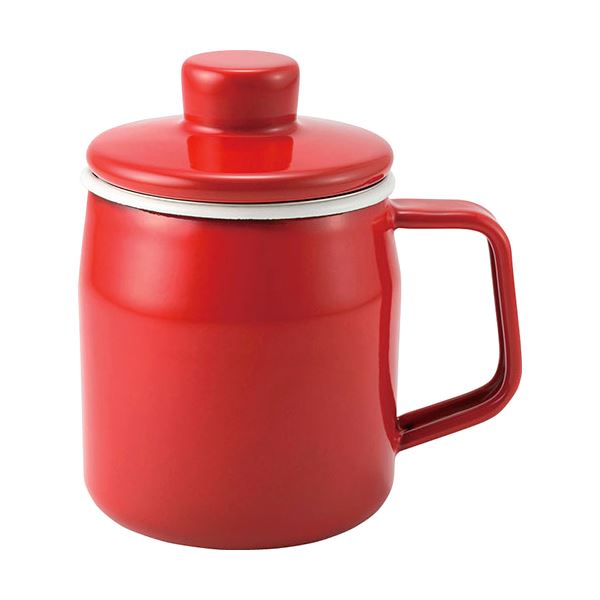【商品名】 富士ホーロー フィルトミニ オイルポット0.35L レッド 12×8.5×12.5cm 0.35L(適正容量)、0.52L(満水容量) B1107589 【ジャンル・特徴】 富士ホーロー 