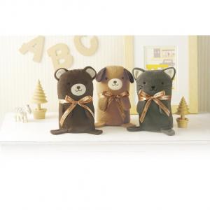 アニマルまきまきブランケット　３点セット - 拡大画像