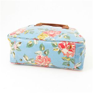 Cath Kidston　バッグ  Bowling Bag With Leather  230728 Autumn Flowers Stone