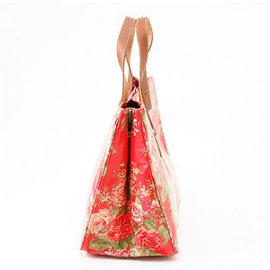 Cath Kidston　バッグ　STAND UP TOTE with LEATHER  230117 Afghan Flowers Red