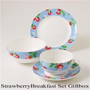 Cath Kidston@3Pcs@Strawberry Breakfast Set@GiftBox