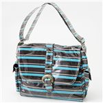Kalencom マザーバッグ LAMINATED BUCKLE CANAL STREET Turquoise