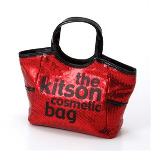 kitson（キットソン） コスメティック バッグ KSG0153・Red×Black