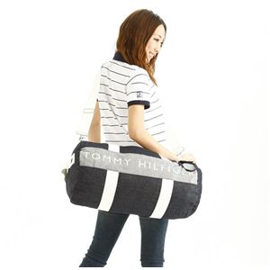 TOMMY HILFIGER（トミーフィルフィガー） デニム ボストンバッグ DUFFLE HARBOUR POINT II