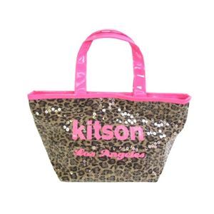 kitson�i�L�b�g�\���j SEQUIN MINI TOTE LEOPARD PK/PK�E4020