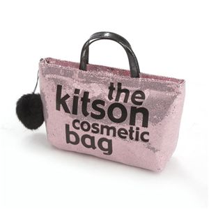 kitson(キットソン) バッグinバッグ GLITTER MATERIAL COSMETIC BAG KSG0177・Pink×Black