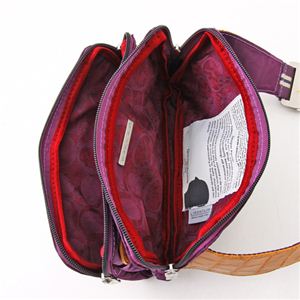 Orobianco（オロビアンコ）　ボディバッグ　GIACOMINO 10 TEK NYLON+COCCOLINO Viola/Visone