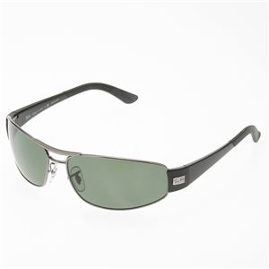 RayBan（レイバン） サングラス 3395-004／9A ダークグリーンスモーク×ガンメタル＆ブラック