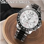 SACSNY Y’SACCS(サクスニー イザック) クロノグラフ ブレスウォッチ SY-15019-BK/ラウンド・ブラック
