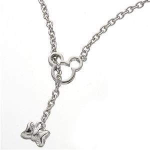 Disney(ディズニー) ミッキー&ミニー生誕80周年記念 フェイス&リボンネックレス シルバー F1050117