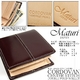 Maturi（マトゥーリ） ジャパンコードバンセンターステッチ×日本製ヌメ革 二つ折財布 ブラウン - 縮小画像3
