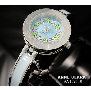 ANNE CLARK(アン・クラーク)レディース腕時計 AA1026-10(文字盤ブルー)　【花柄の文字盤がキュート】　　 商品画像