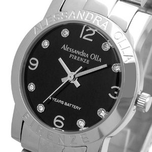 Alessandra Olla(アレサンドラオーラ)腕時計 ラウンドフェイス レディースウォッチ AO-711 ブラック 商品画像