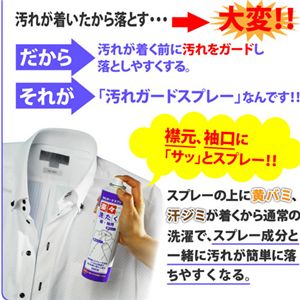 衣服グッズ 汚れガードスプレー 【楽々洗たく 襟 袖用】3本セット 写真4