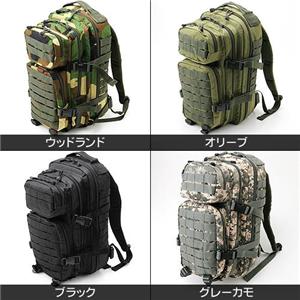 アメリカ軍 防水 突撃部隊 多機能リュックサック BG-101N ウッドランド - 拡大画像