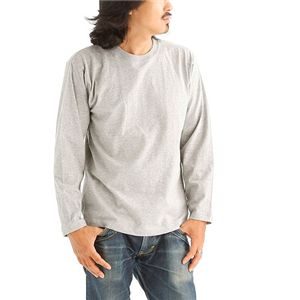 オープンエンドヤーンロングTシャツ2枚セット 杢グレー+杢グレー XXLサイズ - 拡大画像