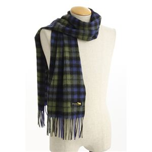 ラムウールマフラー 【チェック】グリーン