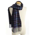 ラムウールマフラー 【チェック】パープル