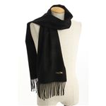 ラムウールマフラー 【無地】ブラック