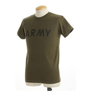 アメリカ軍ARMYオバーダイビンテージ風Tシャツ オーバーダイオリーブ S