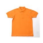 無地鹿の子ポロシャツ オレンジ  L