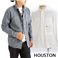 HOUSTON シャンブレーマリンシャツ ホワイトLサイズの画像2