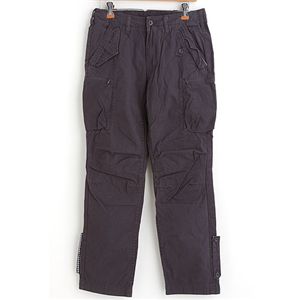 ロールアップコンシールジッパーポケットパンツ インクブラック XL