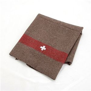スイス軍ウールブランケット ミックスブラウン