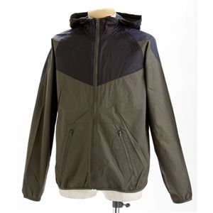 切替えデザインスイッチングジャケット M オリーブ