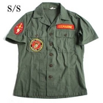 USタイプ OG-107 ファティーグシャツ カスタム MARINE　半袖　15　1/2（Ｌ）